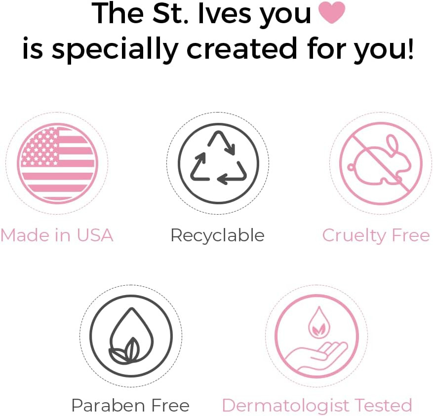 St. Ives Body Wash (650ml) Refreshing Cleanser Rose Water & Aloe Vera Made with Plant-Based Cleansers & 100% Natural Extracts 16 oz Shower Gel