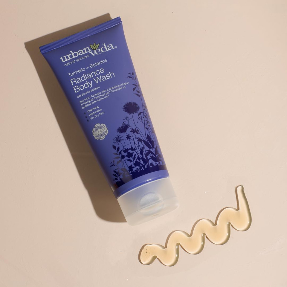 Urban Veda Radiance Body Wash | Bioactive Skin Brightening Formula | Body Wash for Dry, Dull and Dehydrated Skin | Orange, Liquorice and Turmeric Extract | Mens Body Wash | Shower Gel Women's |200 ML