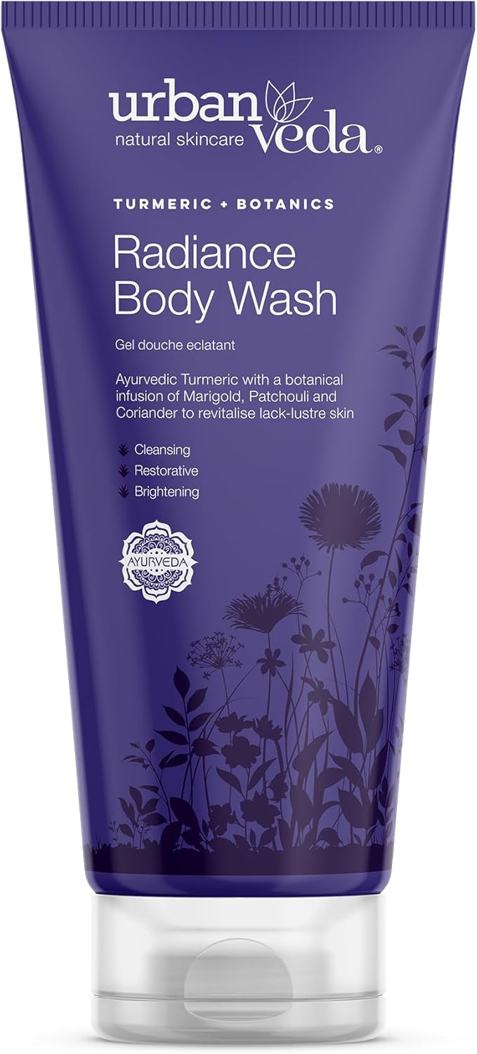 Urban Veda Radiance Body Wash | Bioactive Skin Brightening Formula | Body Wash for Dry, Dull and Dehydrated Skin | Orange, Liquorice and Turmeric Extract | Mens Body Wash | Shower Gel Women's |200 ML
