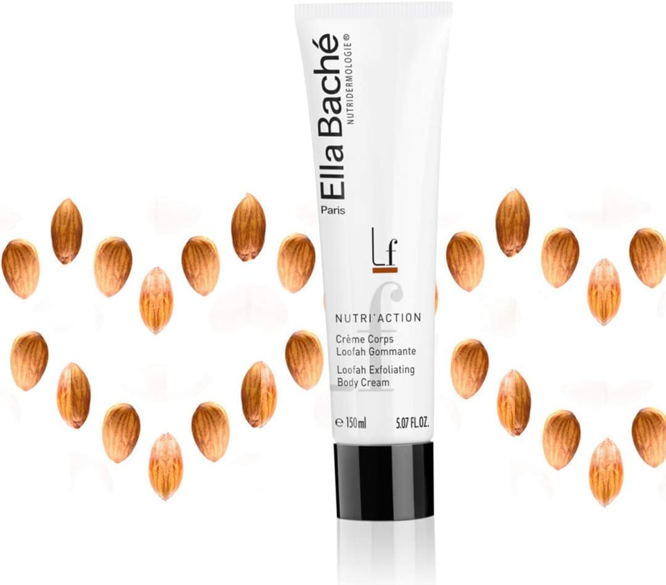 Loofah Exfoliating Body Cream | Moisturizing body scrub | Nourishes, smoothes and softens the skin | Enriched with loofah fibres, almond proteins & jojoba oil | Made in France | 150 ml