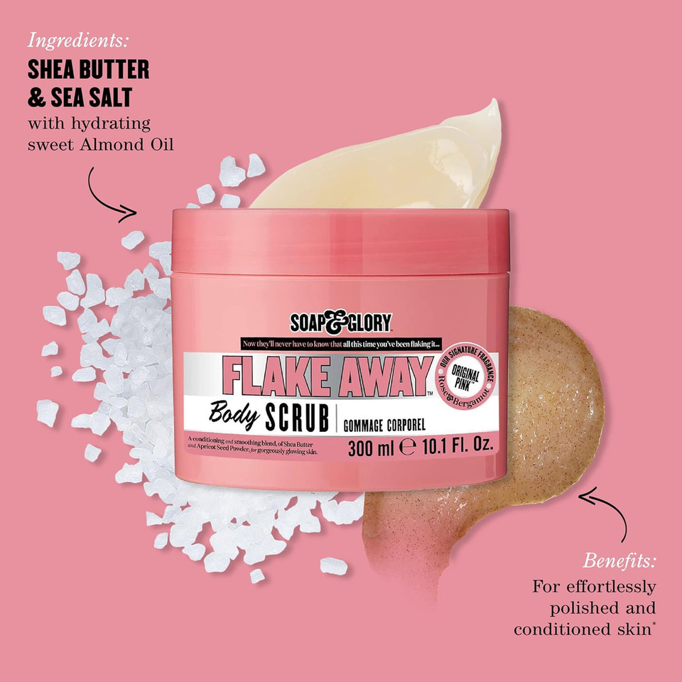Soap And Glory Flake Away Body Scrub 300ml (Pack Qty 2)