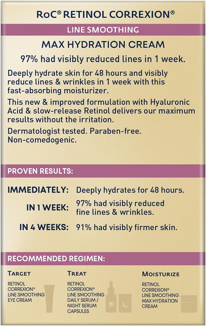 RoC Retinol Correxion Line Smoothing Eye Cream | For Wrinkles, Dark Circles & Puffy Eyes | 15 ml