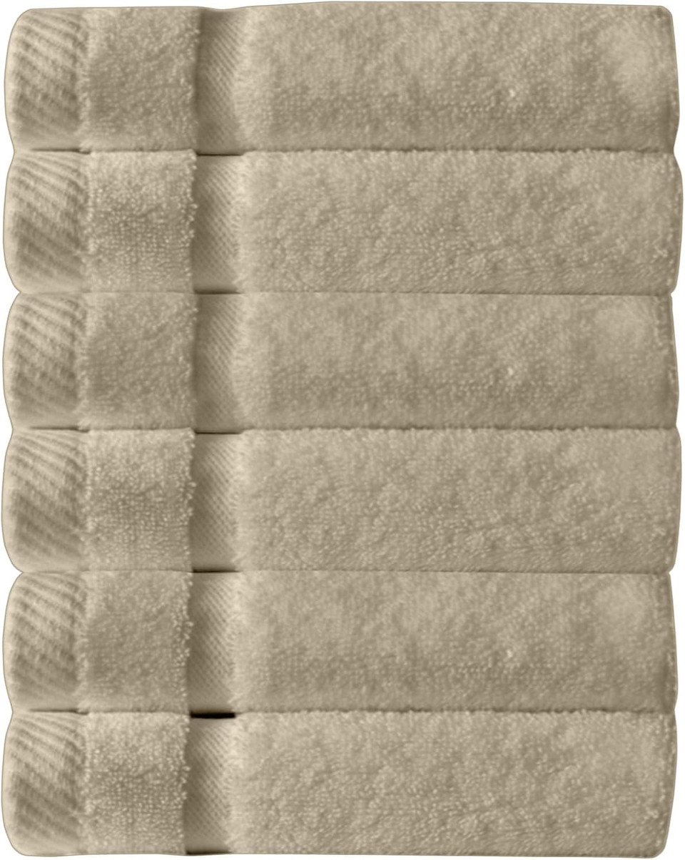 Arm & Hammer Super Soft Washcloths, 6 Piece, Light Grey