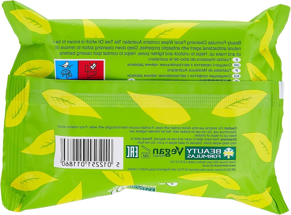 Beauty Formulas Australian Tea Tree Cleansing Wipes 30