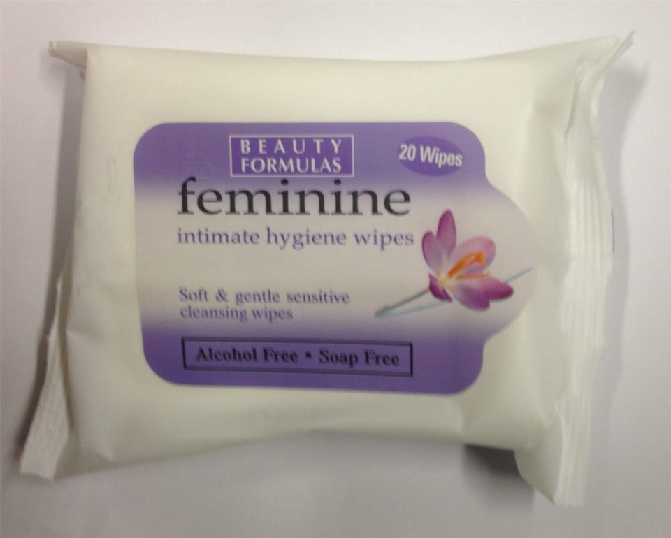 THREE PACKS of Beauty Formulas Feminine Intimate Hygiene Wipes 20 Wipes