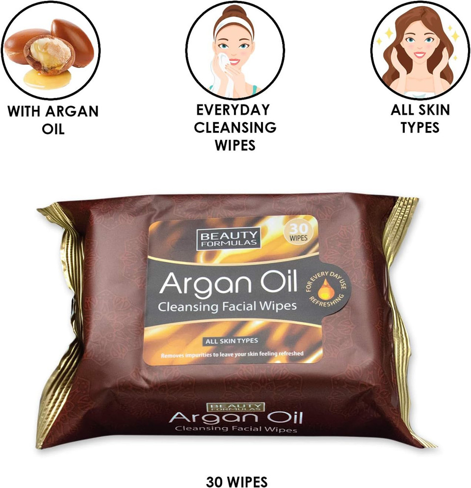BEAUTY FORMULAS FACIAL WIPES ARGAN OIL