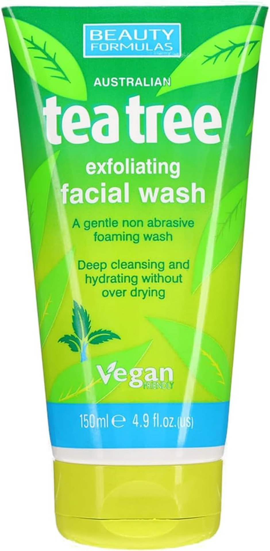 Beauty Formulas Tea Tree Face Wash - Salicylic Acid & Exfoliating Deep Cleansing Foaming Face Cleanser for All Skin Types - Face Exfoliator, Facial Cleanser for Teen, Women, Men, 3 pack+Cheeroo Magnet
