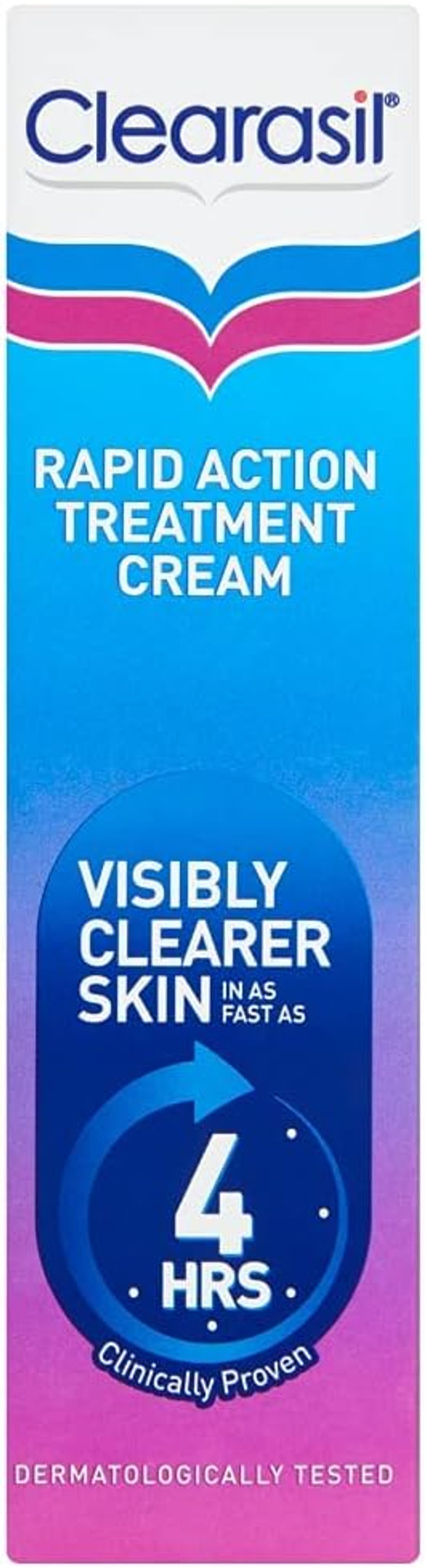 Clearasil Ultra Rapid Action Treatment Cream, 25ml - Opens Pores & Helps to Clear Spots Faster, Pore Cleaner, Skincare Solution, Clearer skin in 4 Hours Clearasil Ultra Rapid Action Treatment Cream, 25ml - Opens Pores & Helps to Clear Spots Faster, Pore Cleaner, Skincare Solution, Clearer skin in 4 Hours