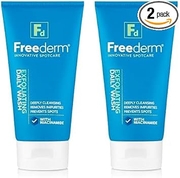 Freederm Exfoliating Daily Face Wash For Spot Prone Skin To Remove Excess Oil And Dirt. Prevents Spots. With Niacinamide, 150ml Tube