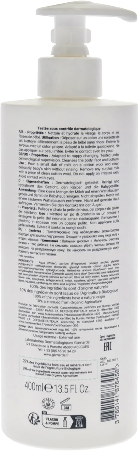 Bebe Cleansing Milk by Gamarde for Kids - 13.52 oz Cleanser
