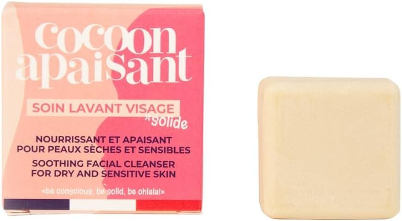 Lamazuna Solid Face Cleanser Dry to Sensitive Skin Hibiscus 27ml