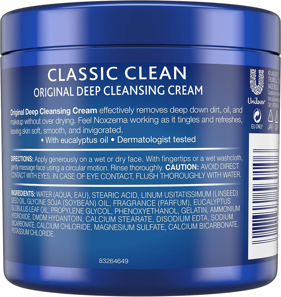 Noxzema Classic Clean Classic Clean Original Deep Cleansing, 12 oz