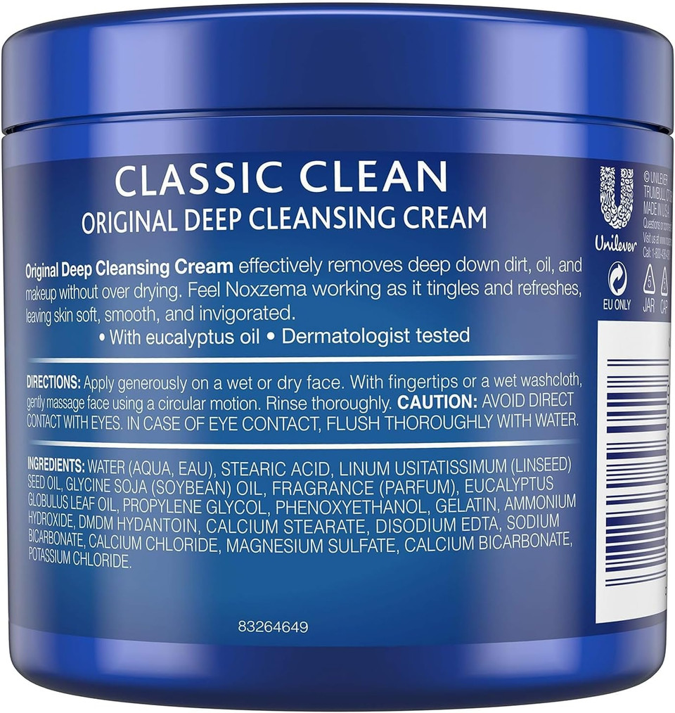 Noxzema Classic Clean, Original Deep Cleansing Cream, 12 Ounces