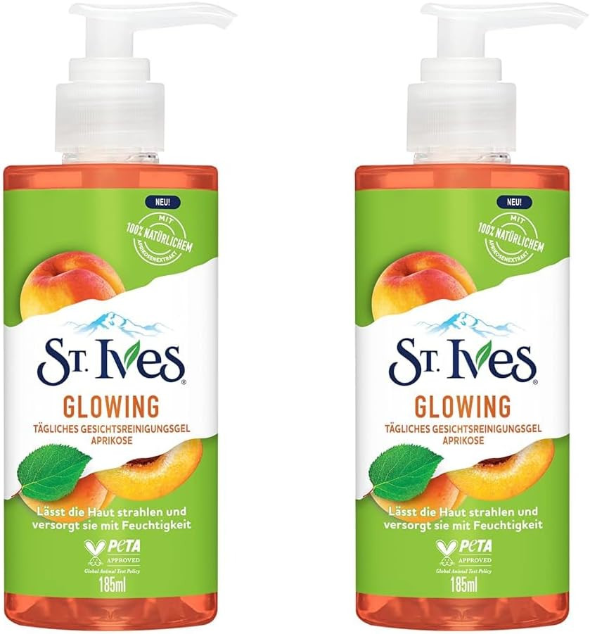 St Ives 200ml Daily Facial Cleanser Glowing Apricot (Pack of 2)
