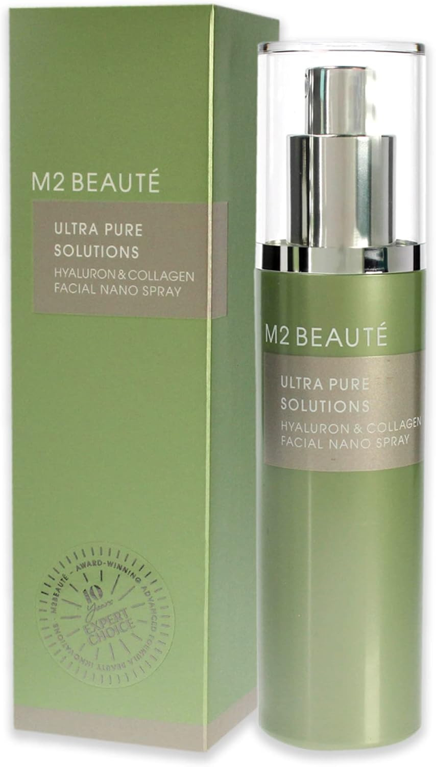 M2 Beaute Ultra Pure Solutions Hyaluron and Collagen Facial Nano Spray For Women 2.5 oz Facial Spray