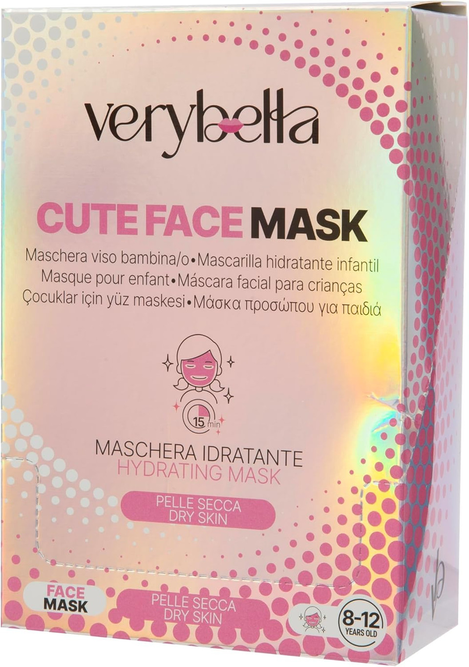 Very Bella Cute Face Mask  Gentle Skincare Mask for Kids Aged 6+  Fun & Soothing Beauty Treat with Adorable Design  Ideal for Pamper Sessions, Spa Play & First Skincare Experiences