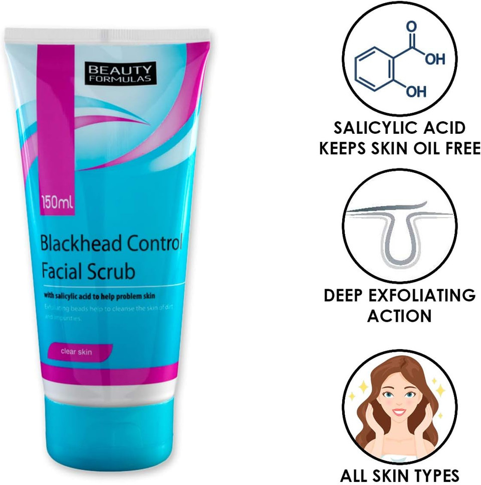Beauty Formulas Clear Skin Blackhead Control Facial Scrub