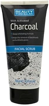 TWELVE PACKS of Beauty Formulas Activated Charcoal Facial Scrub 150ml