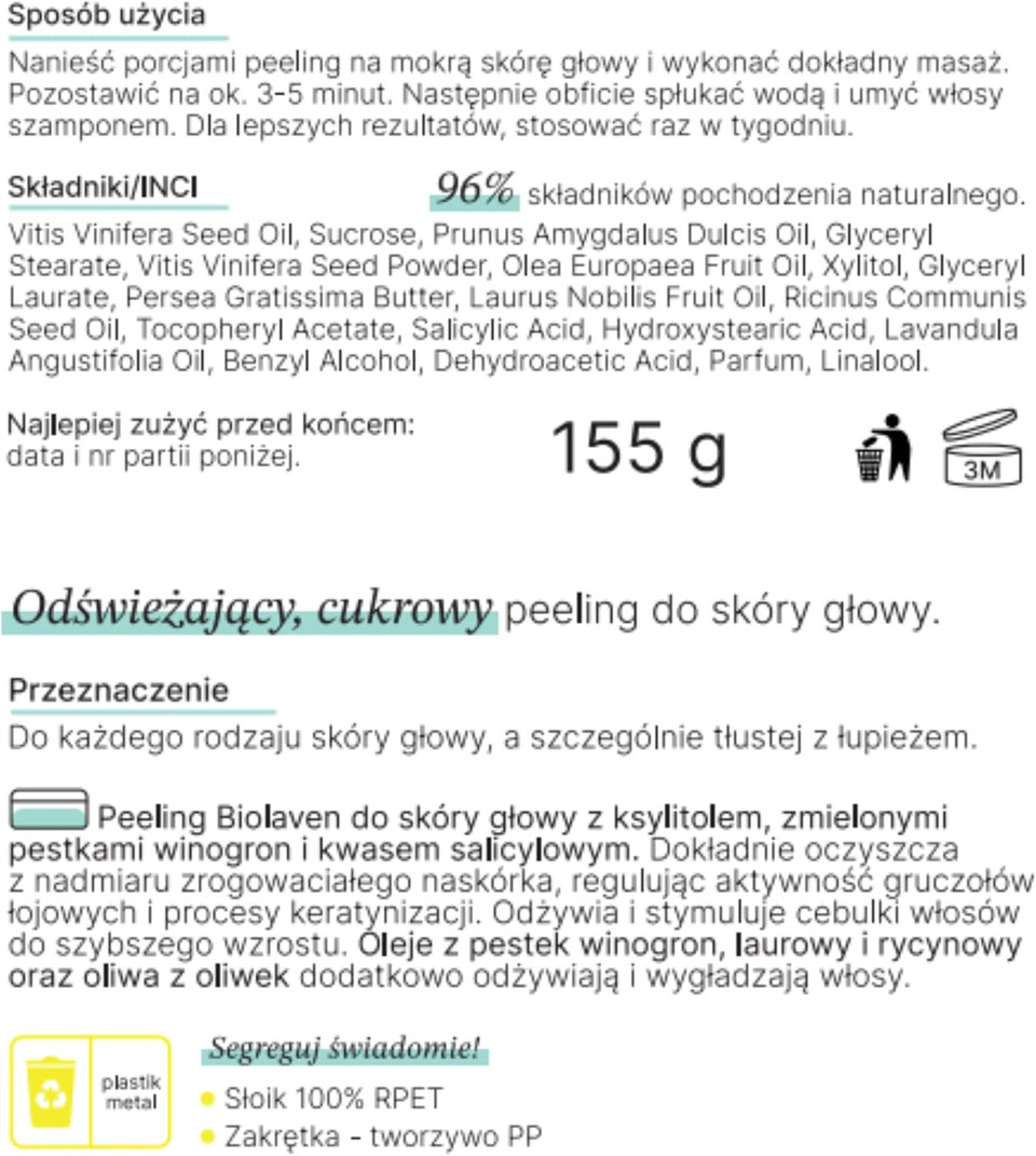 BIOLAVEN - Sugar scalp scrub - 150 ml