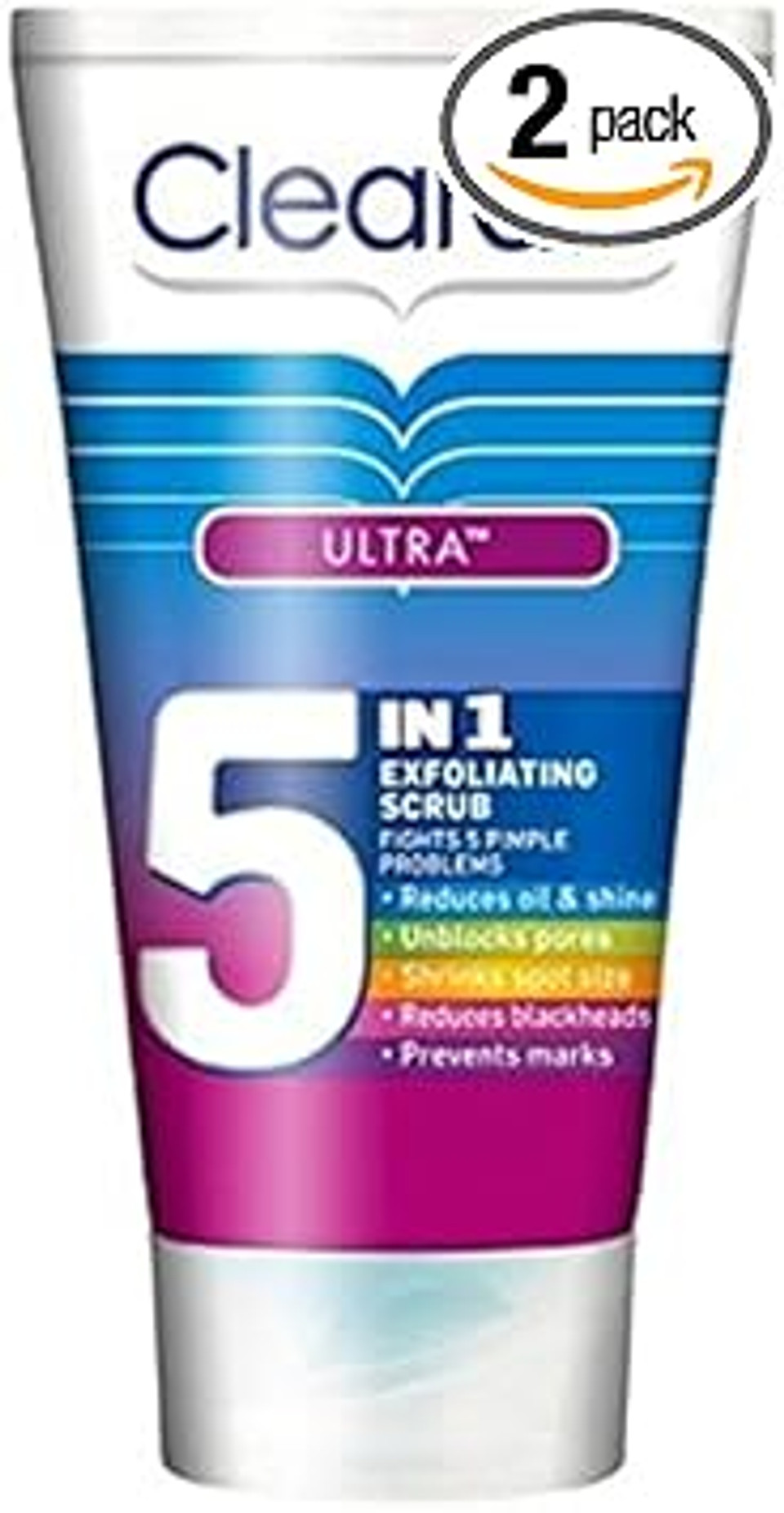 Clearasil Ultra 5In1 Exfoliating Scrub 150Ml - Pack of 2