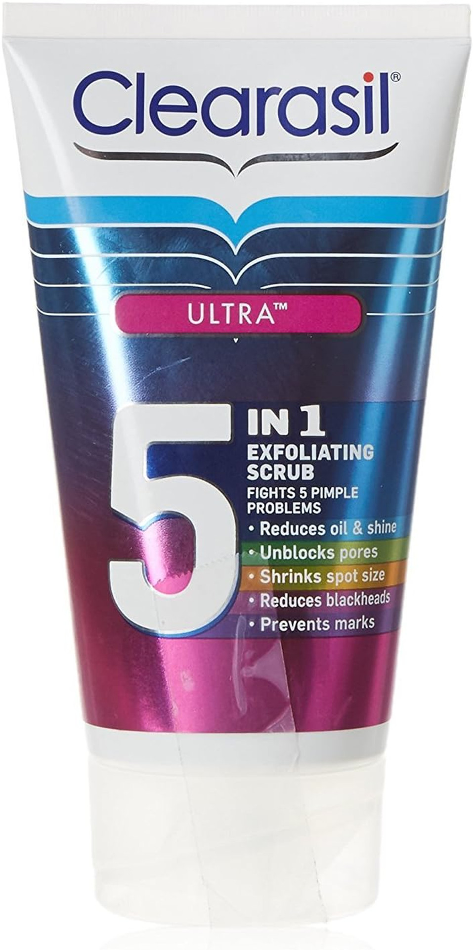 Clearasil 5-in-1 Ultra Exfoliating Scrub, 150 ml, Pack of 6