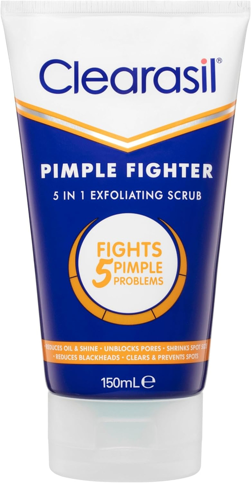 Clearasil 5-in-1 Exfoliating Scrub, 150 ml, (Pack of 1)