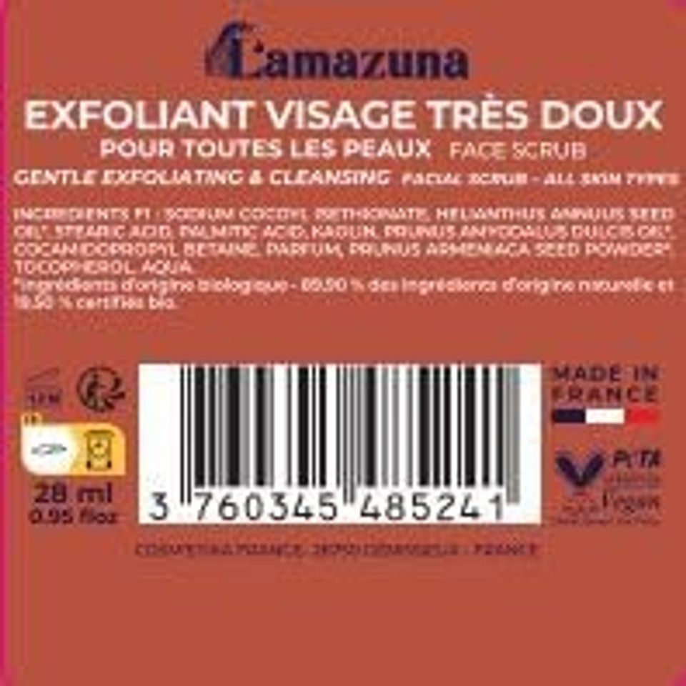 Lamazuna Solid Gentle Exfoliating & Cleansing Face Scrub - All Skin Types 28 ml