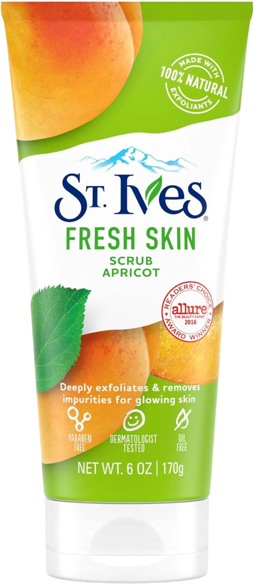 St Ives Scrub Apricot Fresh Skin Invigorating 6oz. (6 Pack)