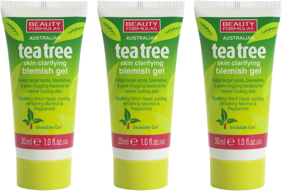 Australian Tea Tree Skin Clarifying Blemish Gel - 30ml (3 Pack) - Fast-Acting Acne Control Treatment for Clear Skin - Natural Anti-Blemish Cleanser with Tea Tree Oil