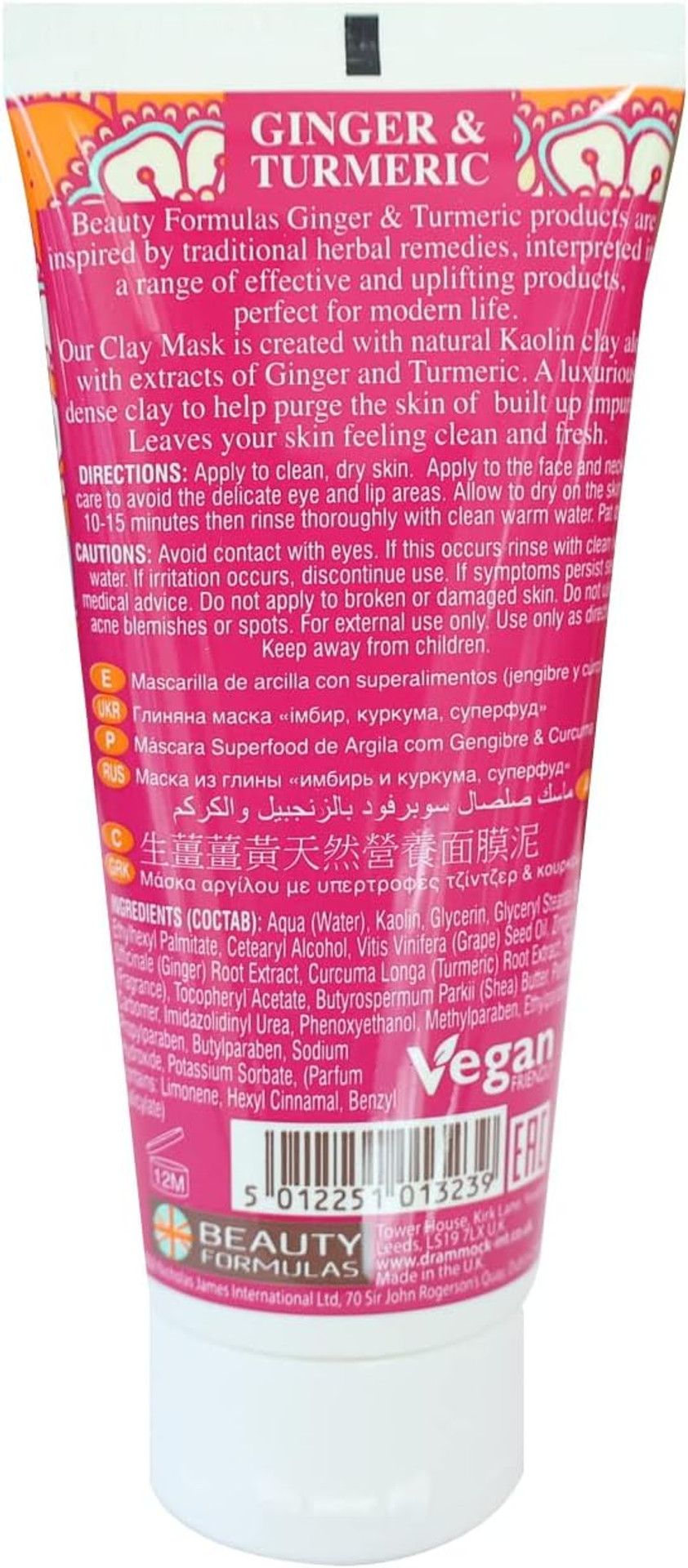 Beauty Formulas Ginger & Turmeric Superfood Clay Mask