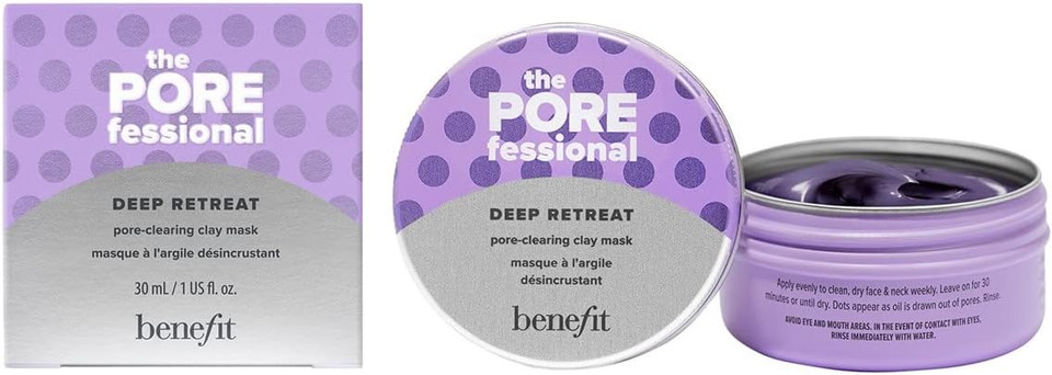 Benefit The POREfessional Deep Retreat Mask - Pore-clearing clay mask (Mini), 1 g (Pack of 1)