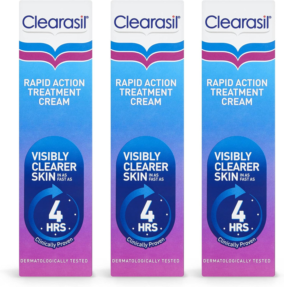 Clearasil Rapid Action Treatment Cream 25ml Pack of 3