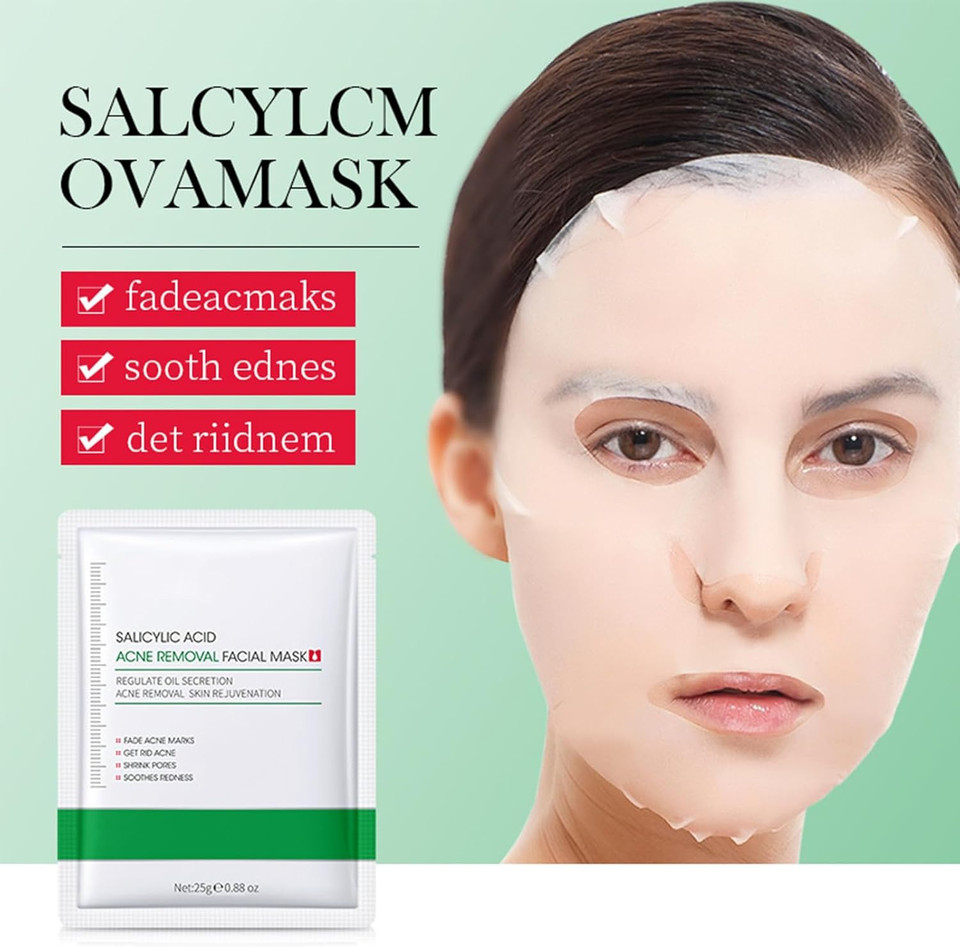 5PCS Salicylic Acid Acne Treatment Face Mask - Face Mask for Spot Treatment - Removes Acne,Redness, Fade,Dark Spots Correcting,Acne Scar Treat-ment Face Masks - Skin Care Dark Spots Remover fo Face