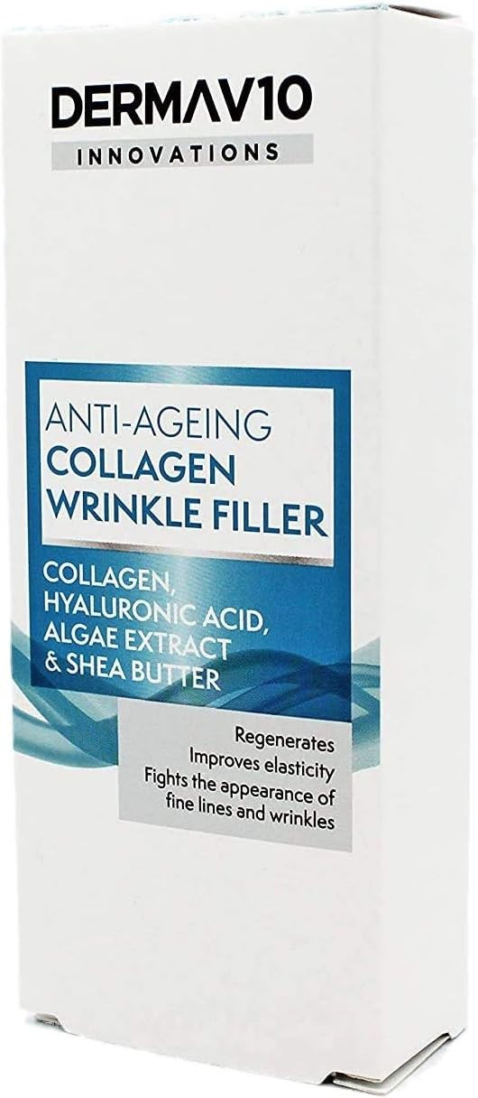 Derma V10 Anti-Ageing Collagen Wrinkle Filler With Hyalauronic Acid, Algae Extract & Shea Butter (2 Pack)