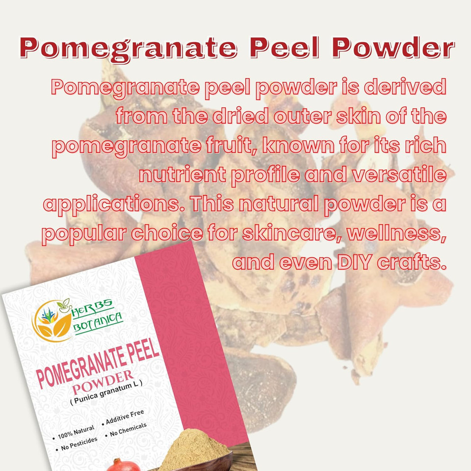 Herbs Botanica Orange Peel Powder Organic Face Mask Vitamin C Powder Face, Skin and Hair Care Exfoliating Face Scrub For Acne and Dark Vegan, No Added Chemicals, Facial Mask 5.3 oz