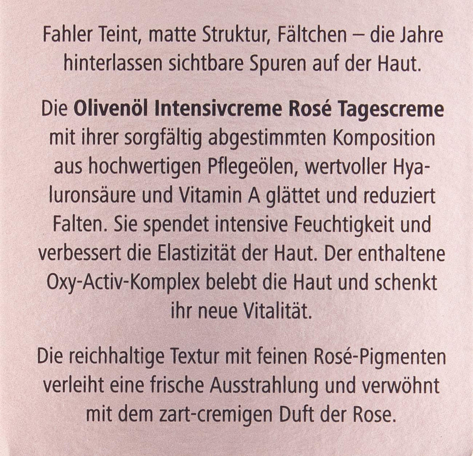 Olive Oil Intensive Care Cream Rose Day Cream 50 ml