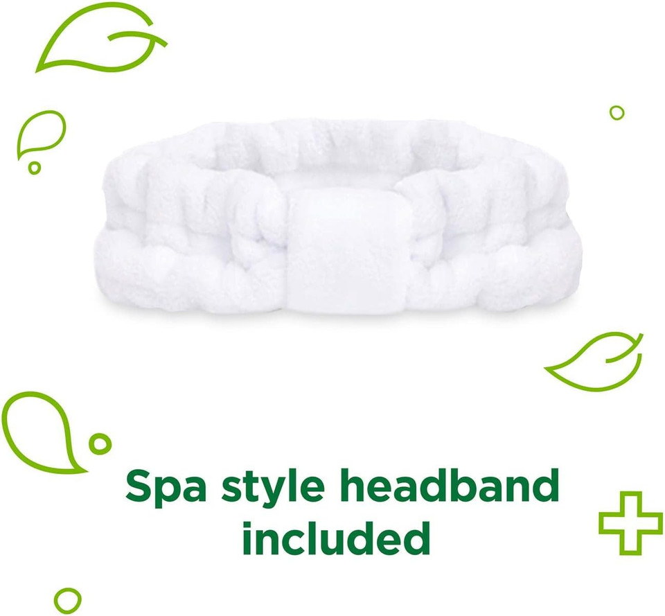 Simple Book of Treats Four Sheet Masks for every skin condition with a stretch head band Gift Set Festive gifts for Women 4 piece