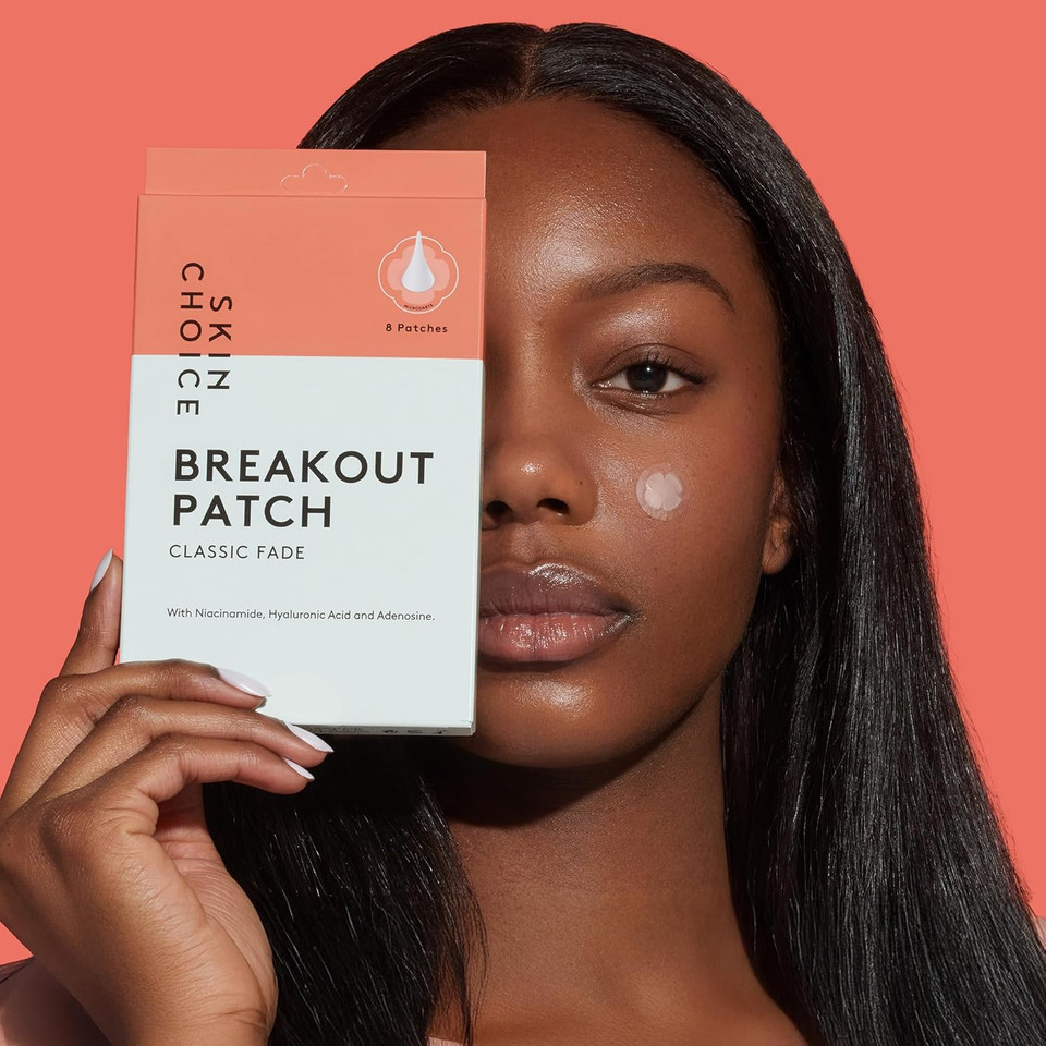 SKIN CHOICE MicroDarts Pimple Patches with Salicylic Acid, CICA, Tea Tree - Early Stage Acne Spot Treatment, Microneedle Dots Hydrocolloid Patch for Spots, Vegan Cruelty-Free Korean Skin Care (8 Pack)