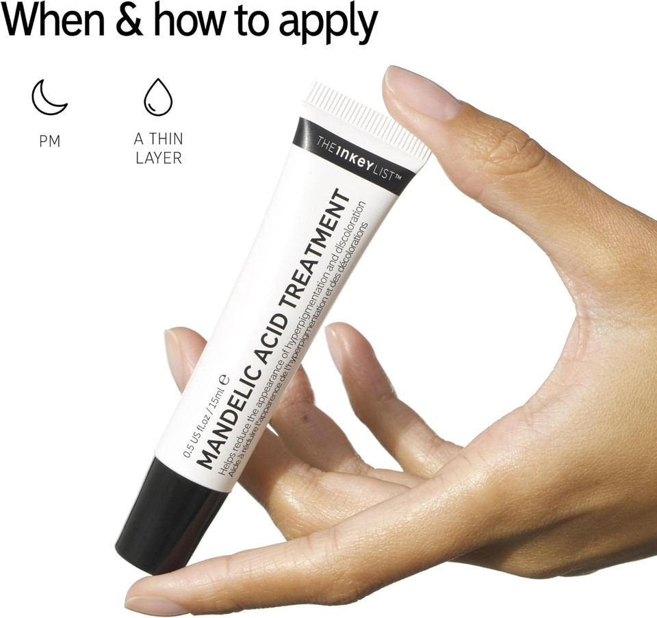 The INKEY List Mandelic Acid Treatment 15ml, Treats Hyperpigmentation, Fades Acne Marks, Fragrance-free, Suitable For All Skin Types