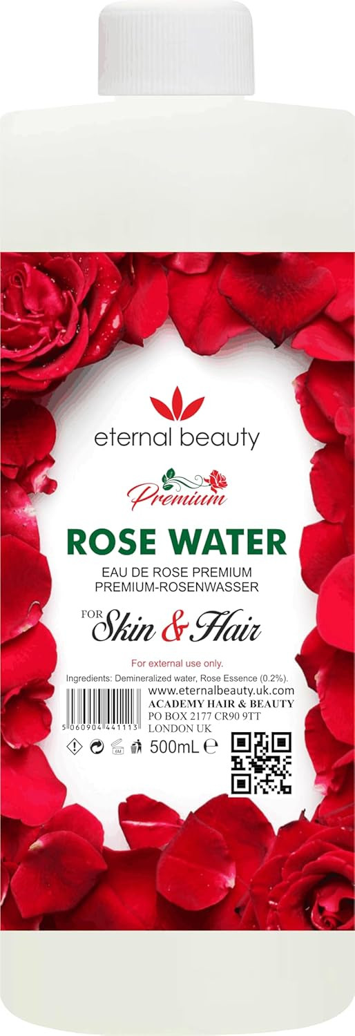 Eternal Beauty Premium Rose Water, 500ml, for Skin and Hair