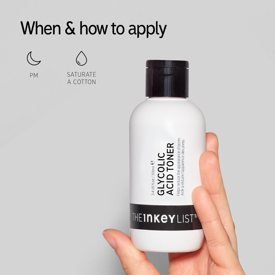 The INKEY List 10% Glycolic Acid Toner 100ml, Includes Witch Hazel, Pore Minimising Toner, Brightens Skin, Vegan Friendly, Suitable for Normal/Oily Skin