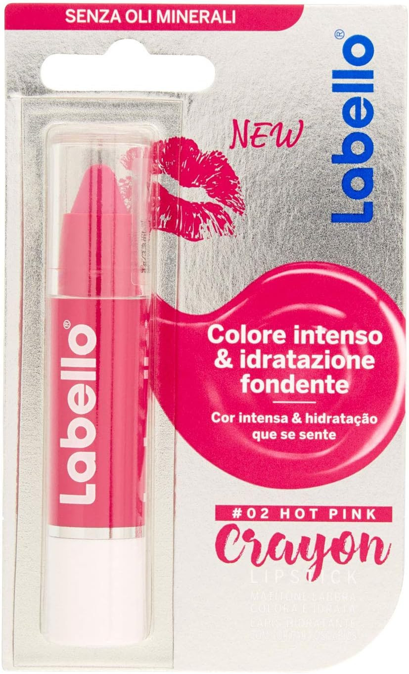 Labello Crayon Nude Colored Lip Balm, 1 Lipstick, Color and Moisturize Lip Pencil, Mineral Oils and Parabens Free