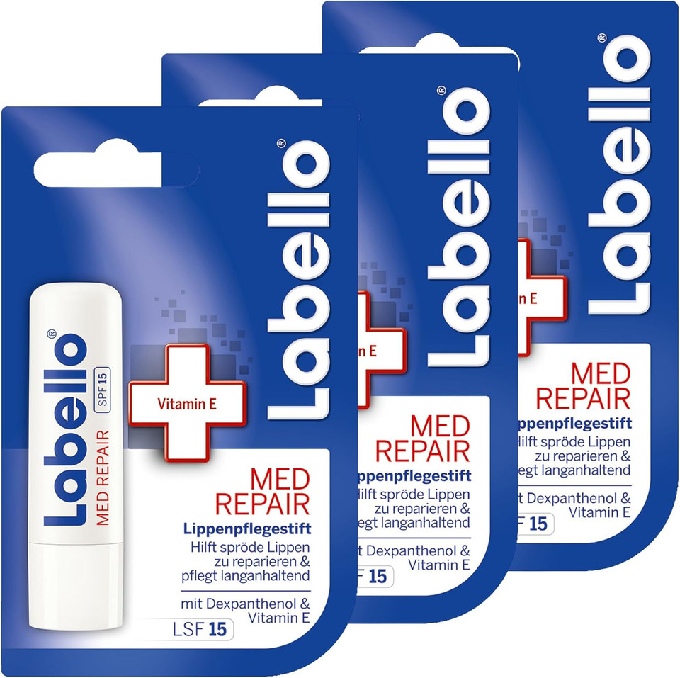 Labello Med Repair Pack of 3)
