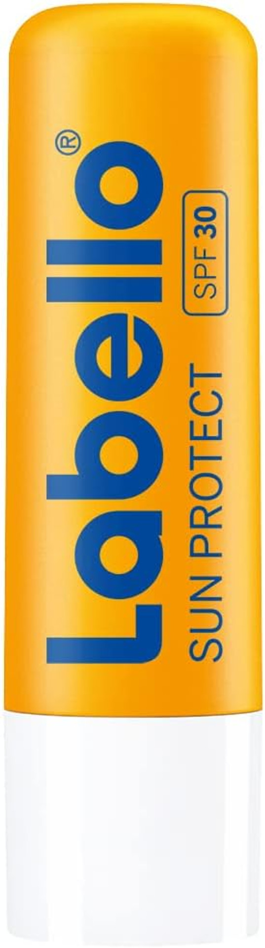 Labello Sun Protect im 4er Pack (4 x 4,8 g), wasserfester Lippenpflegestift mit Sonnenschutz (LSF 30), Lippenpflege ohne Mineralöle