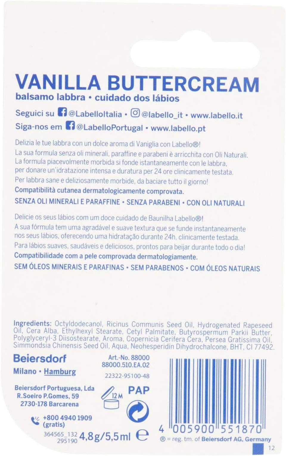 Vanilla Buttercream - Flawored lip balm