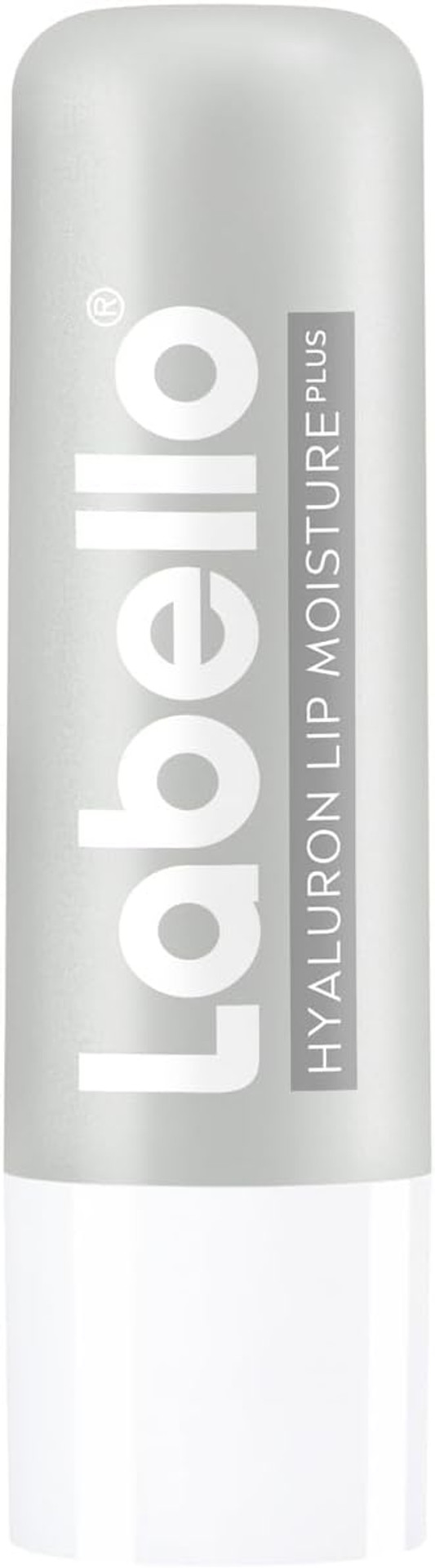 Labello Lip Balm with Hyaluronic Acid for 24-Hour Moisture, Lip Balm with Ultralight Texture, Lip Care for Soft Lips, Hyaluronic Lip Moisture Plus (5.2 ml)