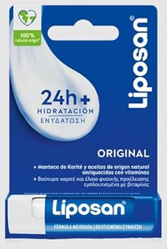Liposan Original (1 x 4.8 g) Intensive Care Lip Balm, Lip Cocoa with Light Texture, Moisturising Balm for Soft and Smooth Lips