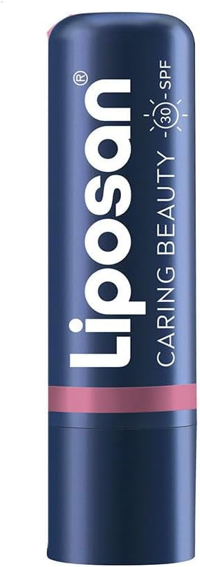 Liposan Caring Beauty Lip and Cheek Nude Pink, Lip Balm and Blush in Nude Pink, 3-in-1 Stick for a Simple Look, Pack of 1 (1 x 4.8 g)