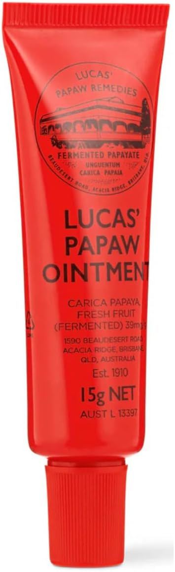 Lucas Papaw Ointment  3 x Tubes of 15g Each with Lip Applicator  Multipurpose Skin Relief  Made in Australia