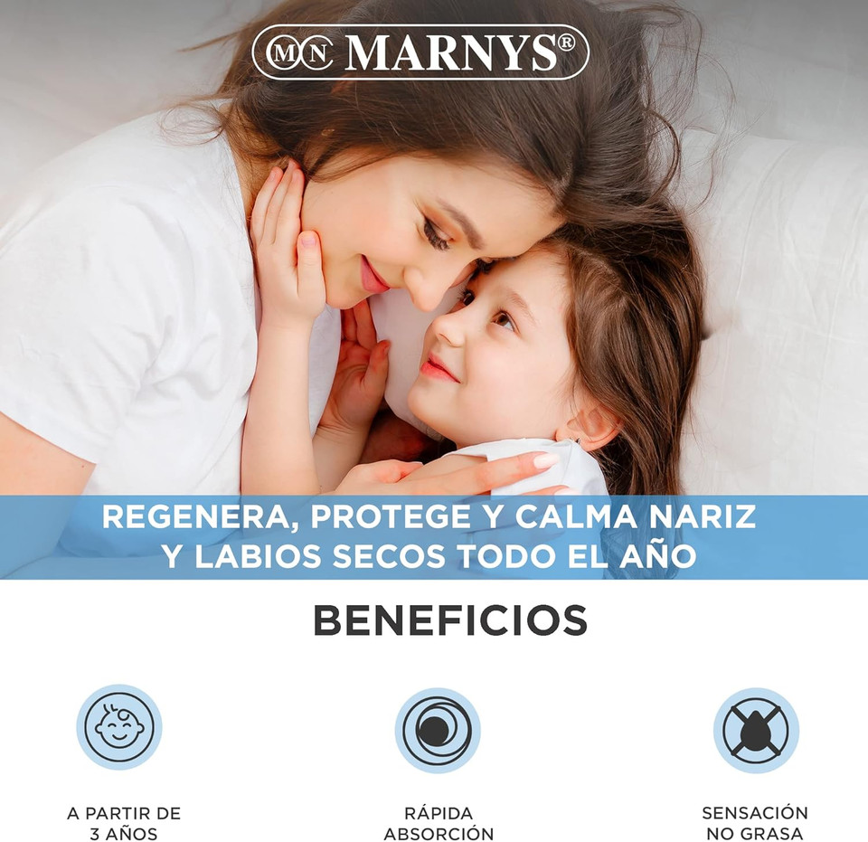 Lip Balm - BioAtopic Nose and Lips - Regenerates, Protects and Soothes Dry Nose and Lips, Vegan, Pleasant Strawberry Smell - 15ml